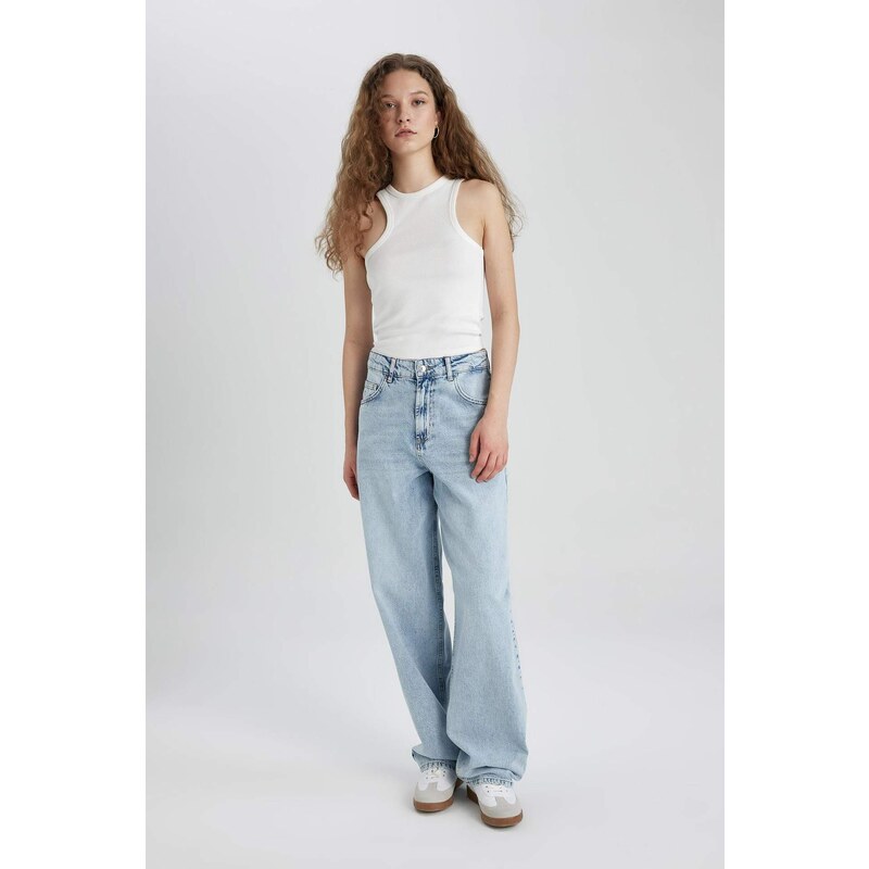 Afra x DeFacto Baggy High Waist Long Jeans