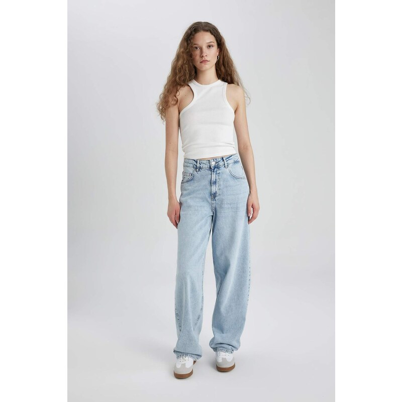 Afra x DeFacto Baggy High Waist Long Jeans