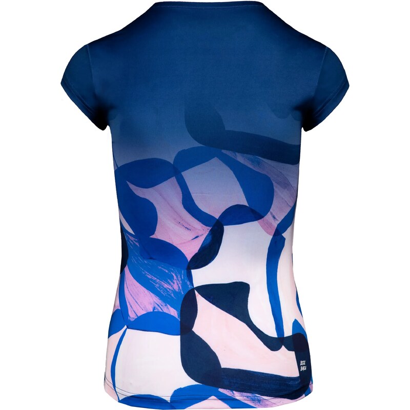 Dámské tričko BIDI BADU Bella 2.0 Tech V-Neck Tee Dark Blue/Rose M