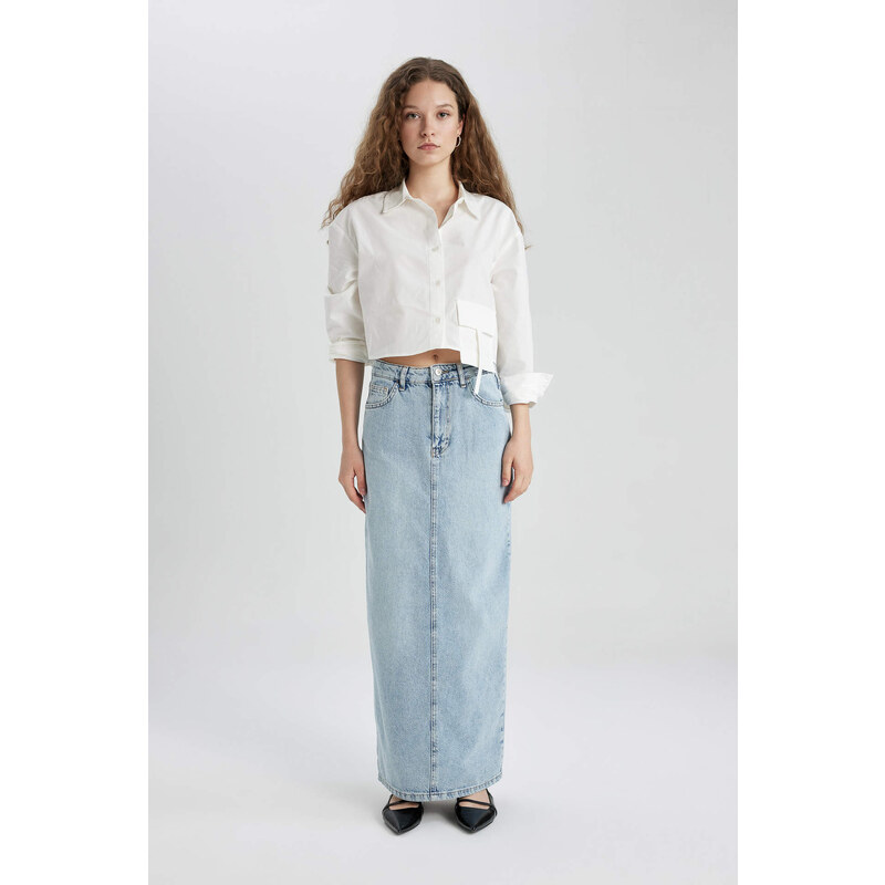 DEFACTO Long Fit Jean Skirt