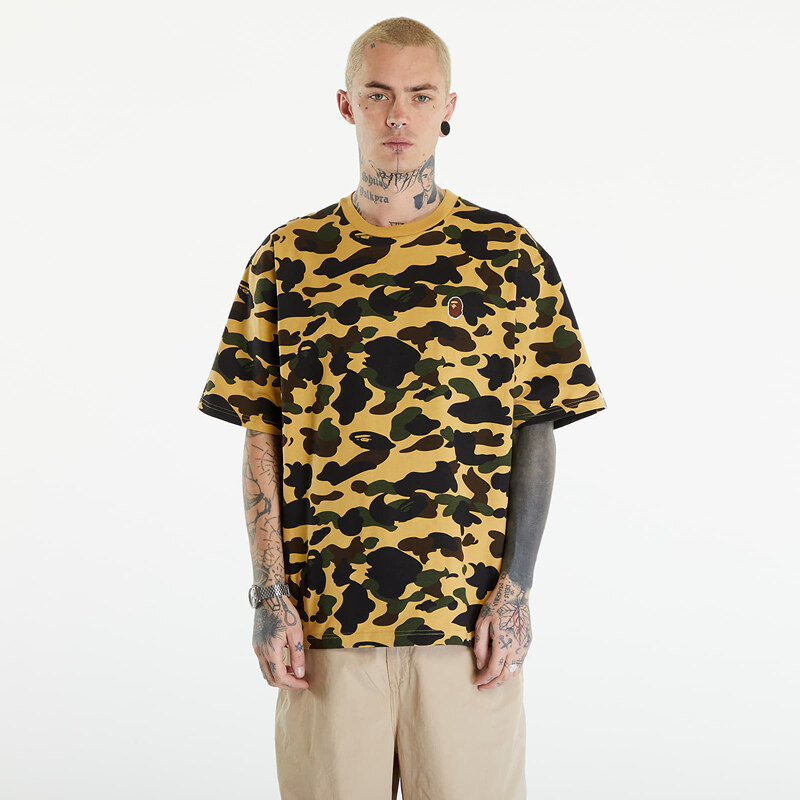 Pánské tričko A BATHING APE 1St Camo One Point Tee リラックス Yellow