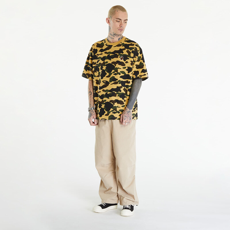 Pánské tričko A BATHING APE 1St Camo One Point Tee リラックス Yellow