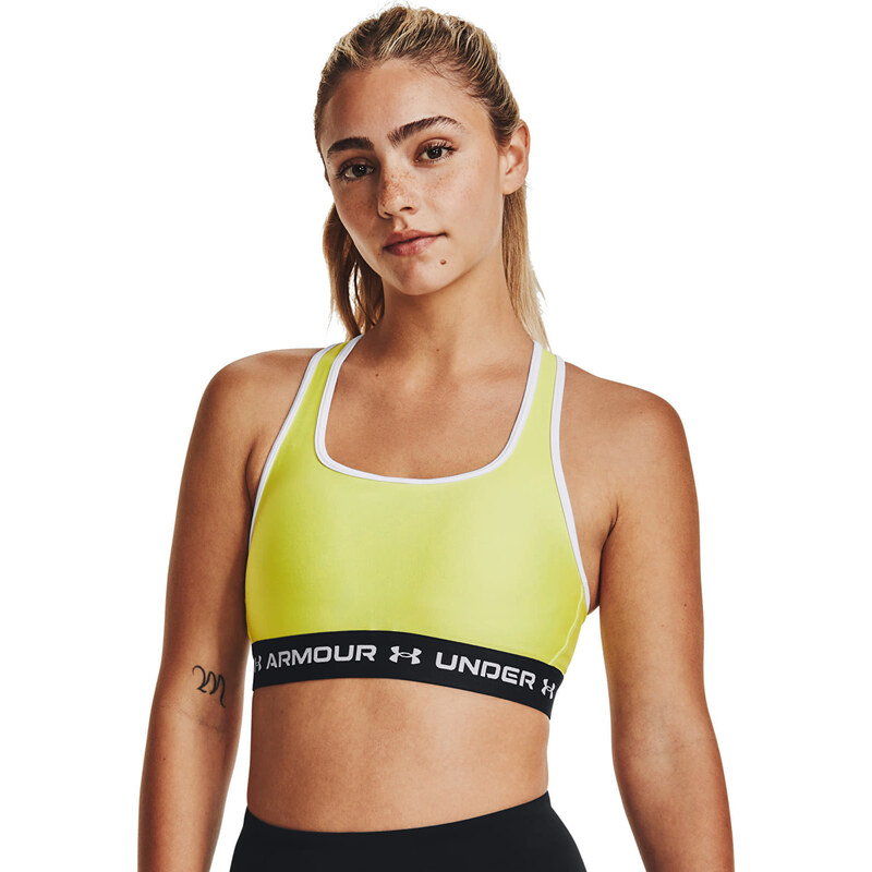 Podprsenka Under Armour Crossback Mid Bra Lime Yellow