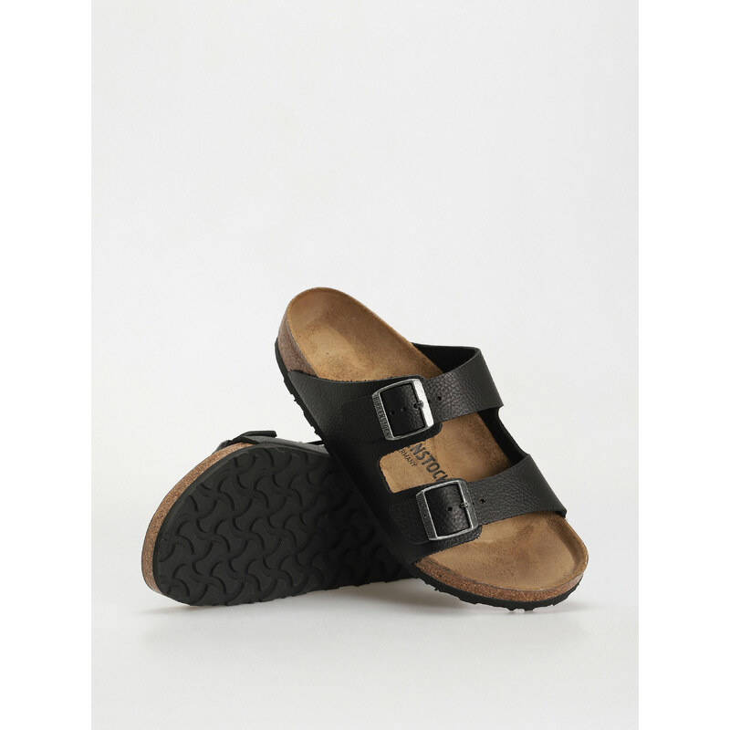 Birkenstock Arizona Grip Natural Leather Regular (vintage wood black)černá