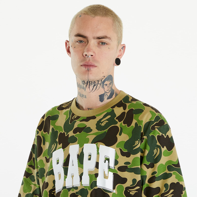 Pánské tričko A BATHING APE Abc Camo Relaxed Fit Bape Logo Tee Green