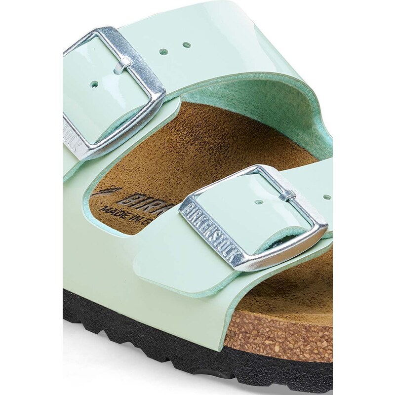 Pantofle Birkenstock Arizona dámské, zelená barva, na platformě, 1026963