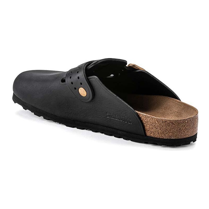 Kožené pantofle Birkenstock Boston Bold Gap pánské, černá barva, 1022577