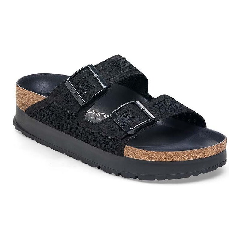 Pantofle Birkenstock BIRKENSTOCK X PAPILLIO Arizona Platform Flex dámské, černá barva, na platformě, 1026876