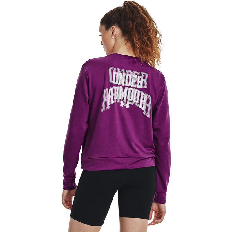 Dámská mikina Under Armour Rival Terry Graphic Crew Mystic Magenta