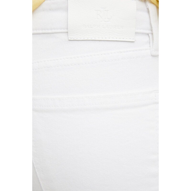 Džíny Lauren Ralph Lauren dámské, bílá barva, 200926078