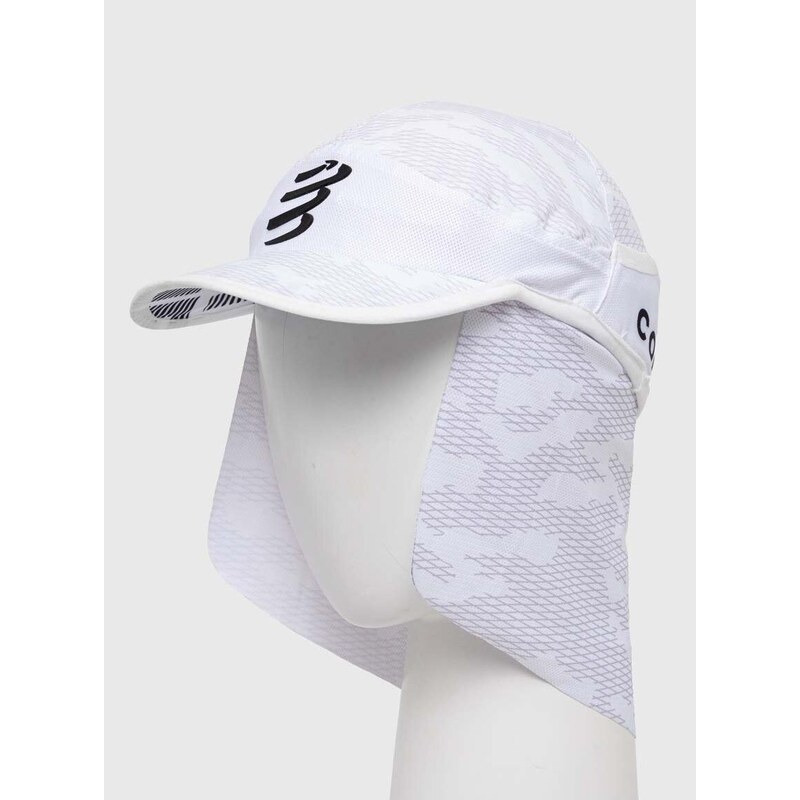 Kšiltovka Compressport Ice Cap Sun Shade bílá barva, vzorovaná, CU00076B