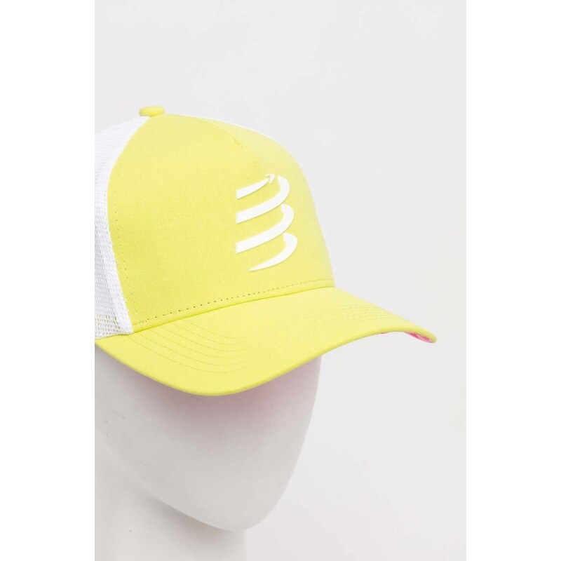 Kšiltovka Compressport Trucker Cap žlutá barva, vzorovaná, XHWU4190