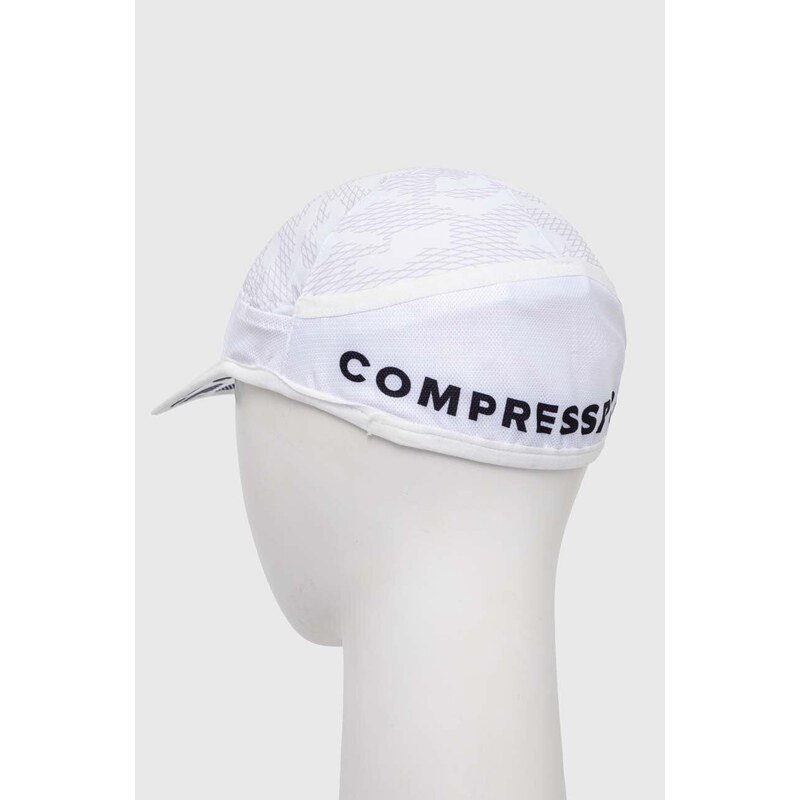 Kšiltovka Compressport Ice Cap Sun Shade bílá barva, vzorovaná, CU00076B