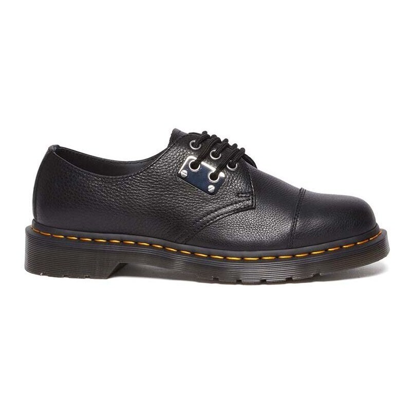 Kožené polobotky Dr. Martens 1461 Metal Plate černá barva, DM31684001