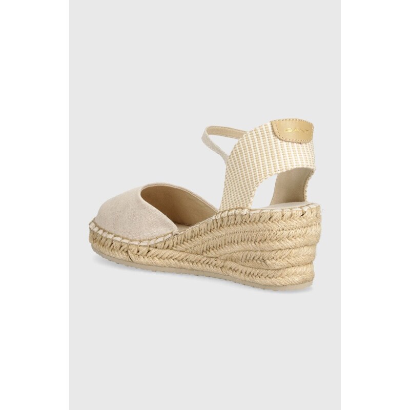 Espadrilky Gant Luliza béžová barva, na klínku, 28568614.G22