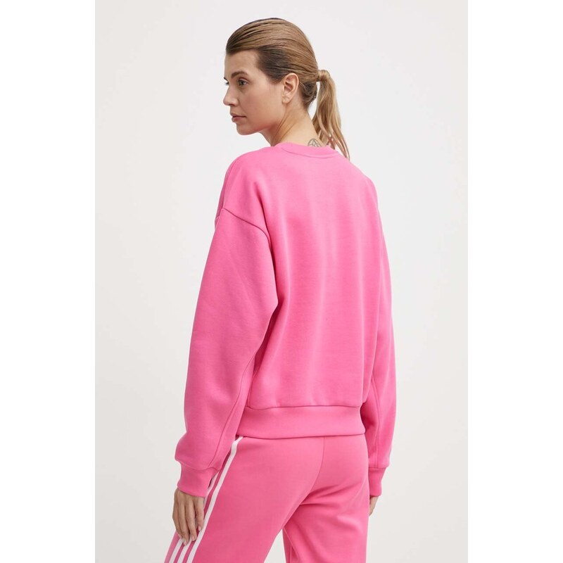 Mikina adidas dámská, růžová barva, hladká, IW1263