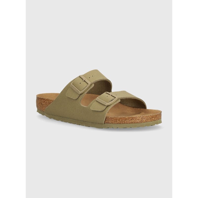 Pantofle Birkenstock Arizona pánské, zelená barva, 1023958