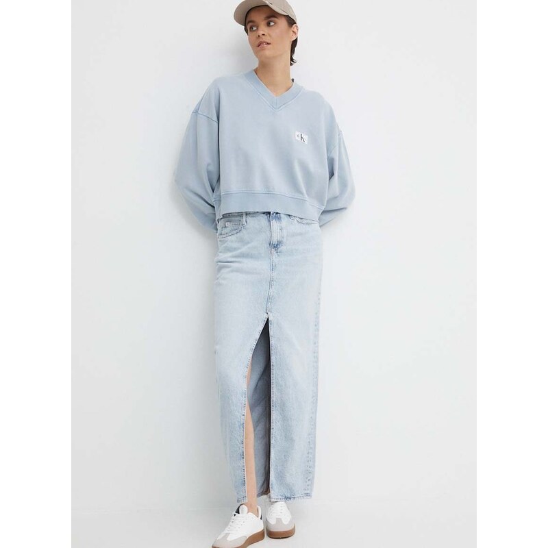 Džínová sukně Calvin Klein Jeans maxi, J20J222814