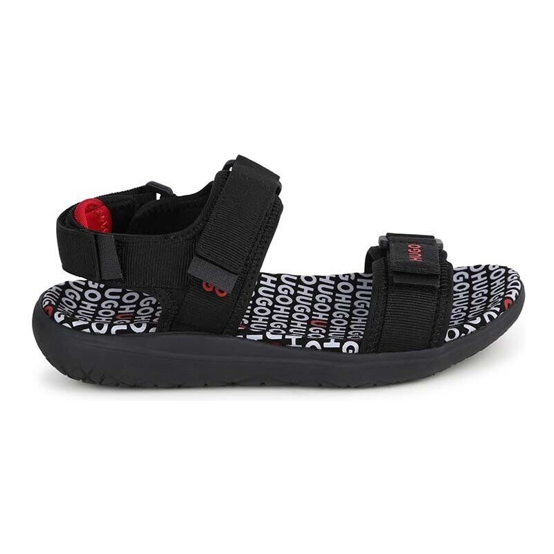 Dětské sandály HUGO černá barva