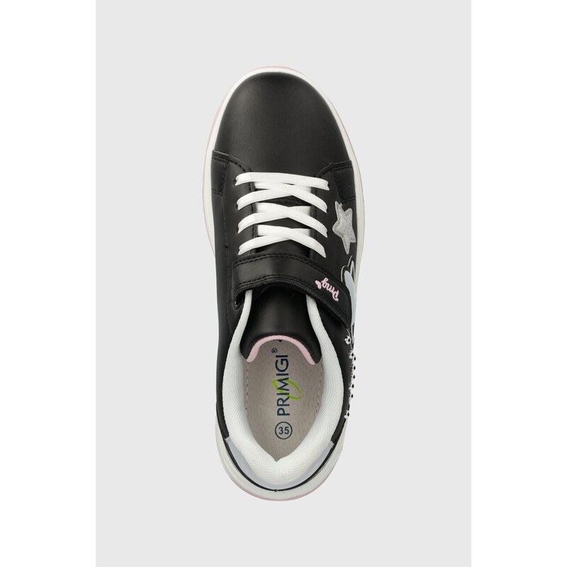 Dětské kožené sneakers boty Primigi černá barva
