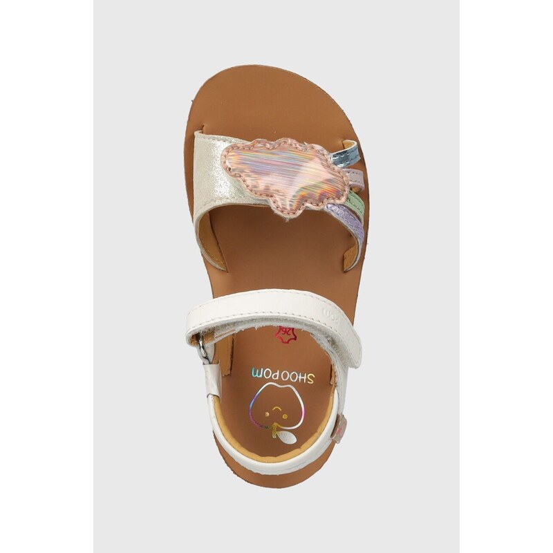 Dětské kožené sandály Shoo Pom GOA MULTI bílá barva