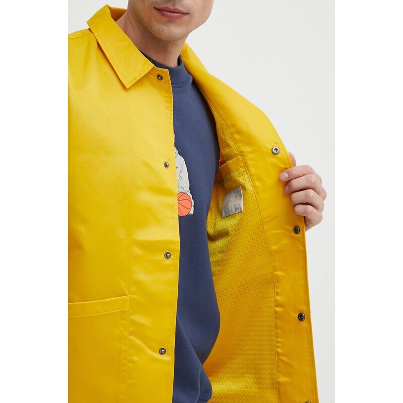 Košilová bunda New Balance žlutá barva, MJ41553GGL