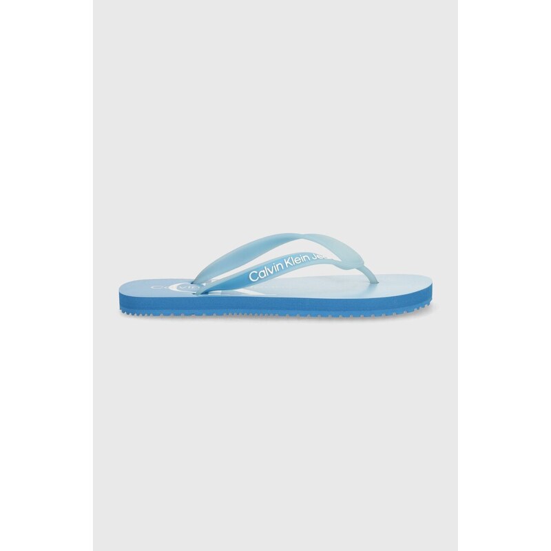 Žabky Calvin Klein Jeans BEACH SANDAL GRADIENT dámské, na plochém podpatku, YW0YW01401