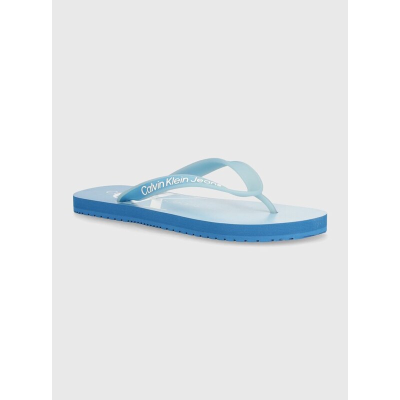 Žabky Calvin Klein Jeans BEACH SANDAL GRADIENT dámské, na plochém podpatku, YW0YW01401