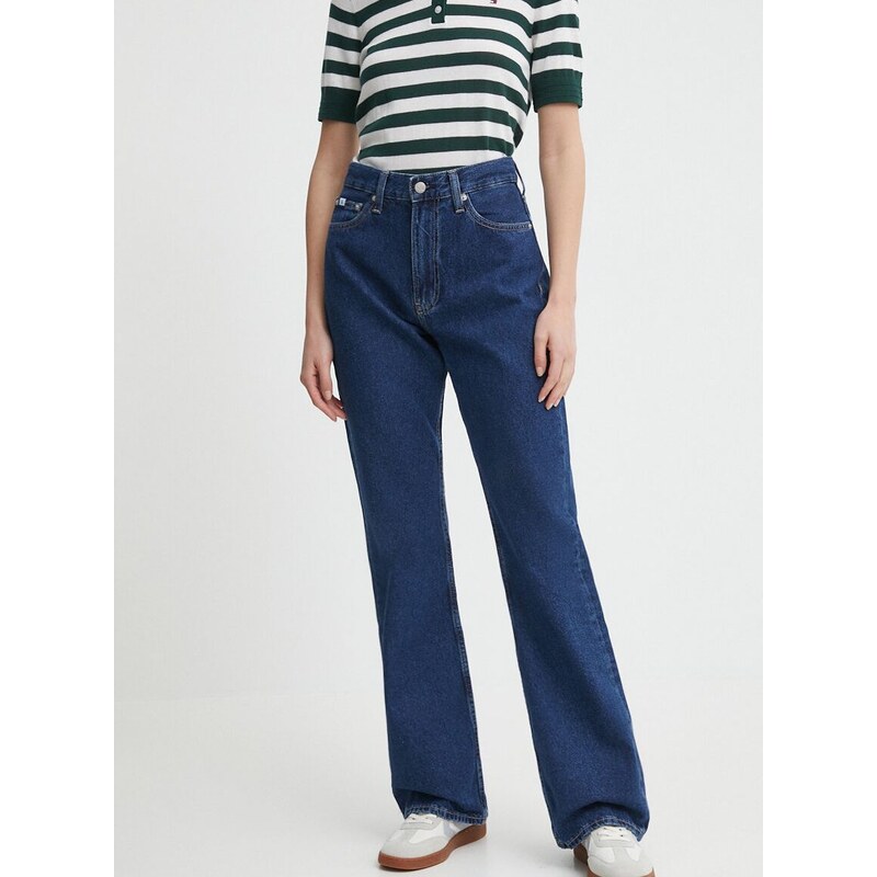 Džíny Calvin Klein Jeans dámské, high waist, J20J222750