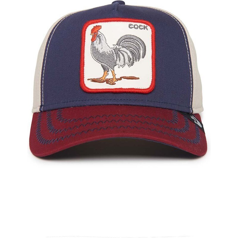 Bavlněná baseballová čepice Goorin Bros All American Rooster tmavomodrá barva, s aplikací, 101-1109