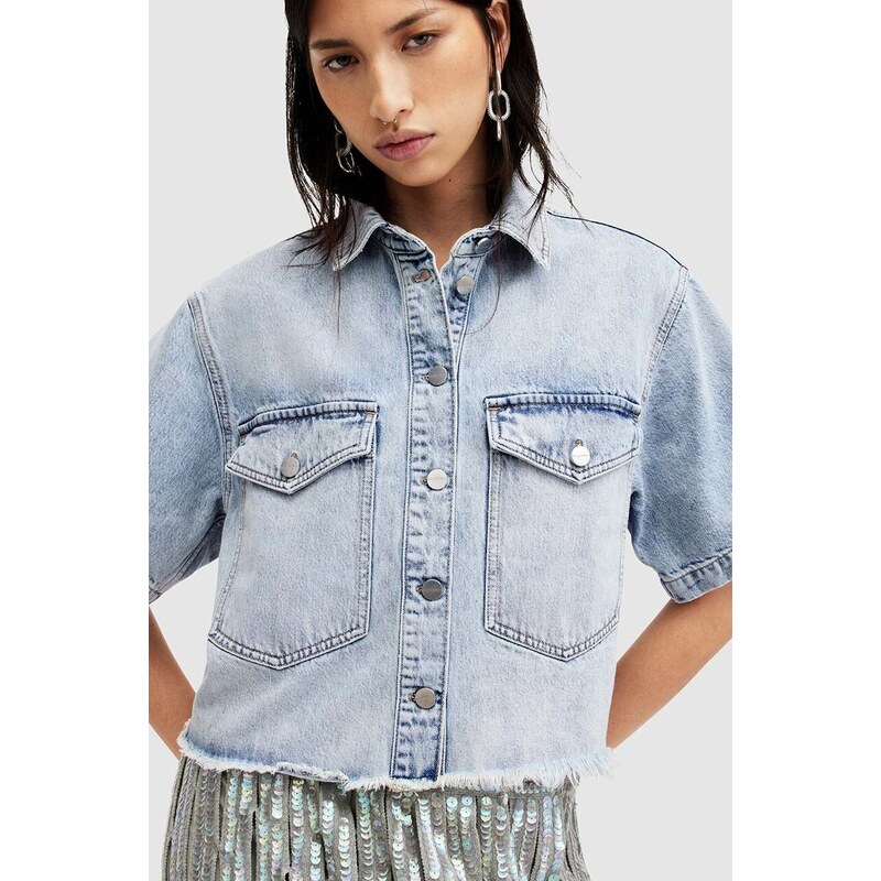 Džínová bunda AllSaints TOVE SS DENIM SHIRT dámská, W114PA