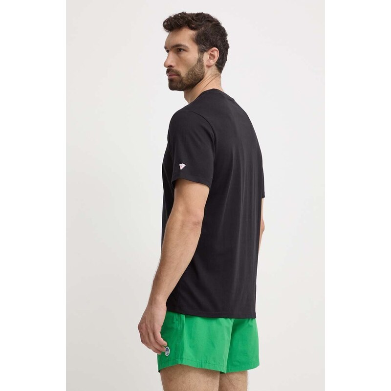 Bavlněné tričko Guess PARROTS černá barva, s potiskem, F4GI08 I3Z11