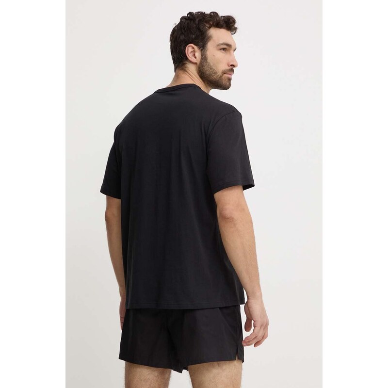 Bavlněné tričko Calvin Klein Underwear černá barva, s aplikací, 000NM2631E