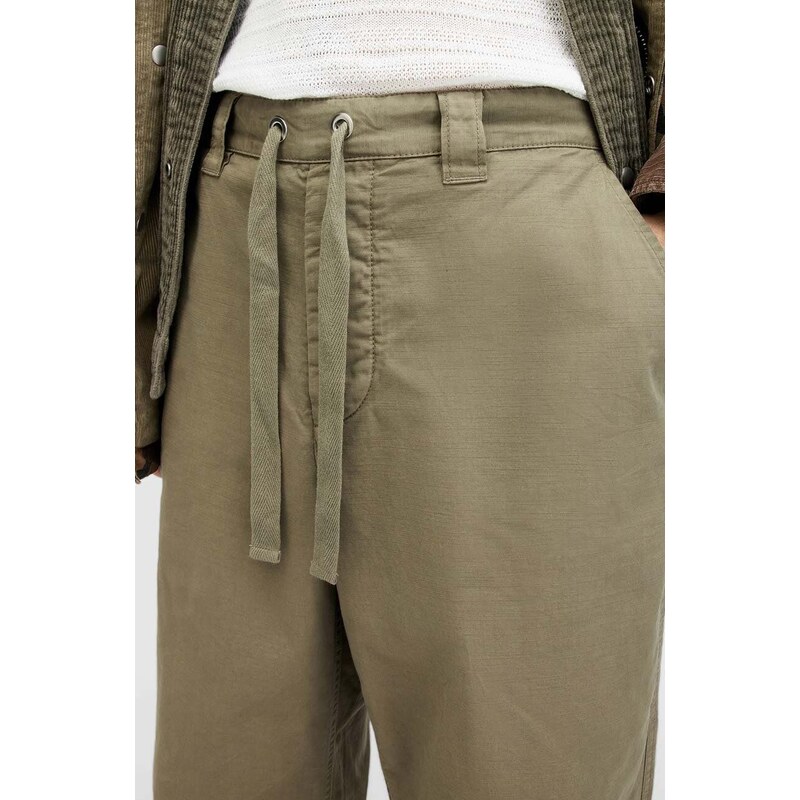 Bavlněné kalhoty AllSaints BUCK TROUSER hnědá barva, jednoduché, MM505Z