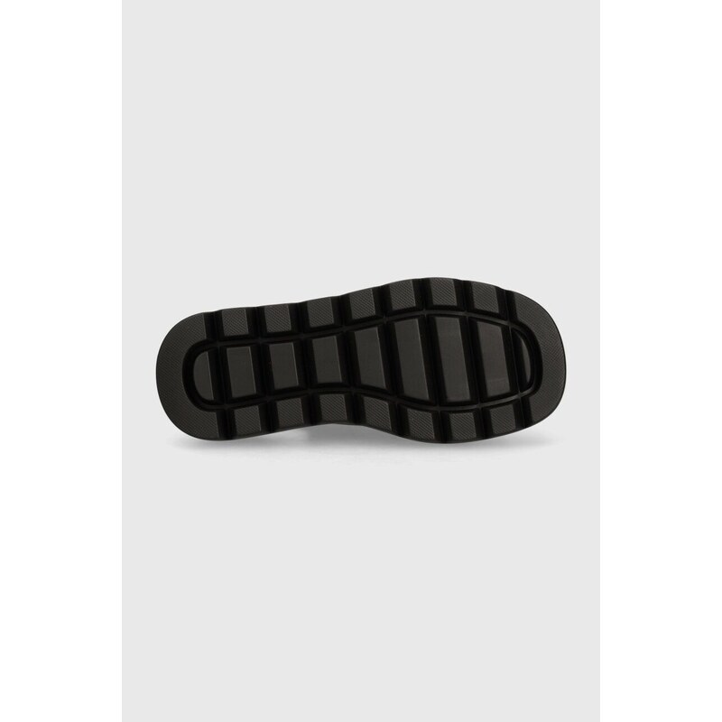 Kožené sandály Steve Madden Transporter dámské, černá barva, na platformě, SM11003060