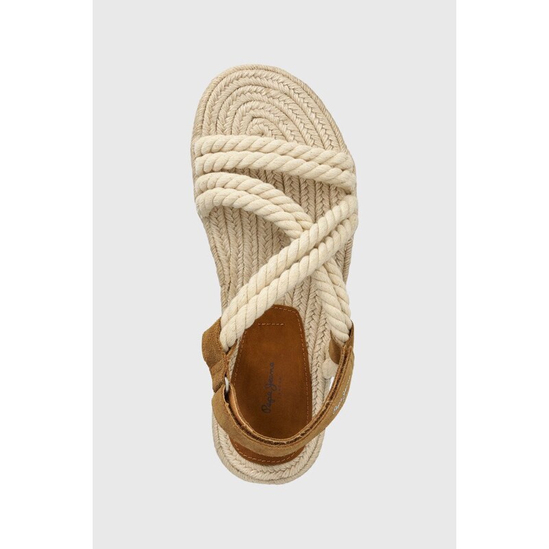 Sandály Pepe Jeans PMS90116 pánské, béžová barva, SUNSET CORD