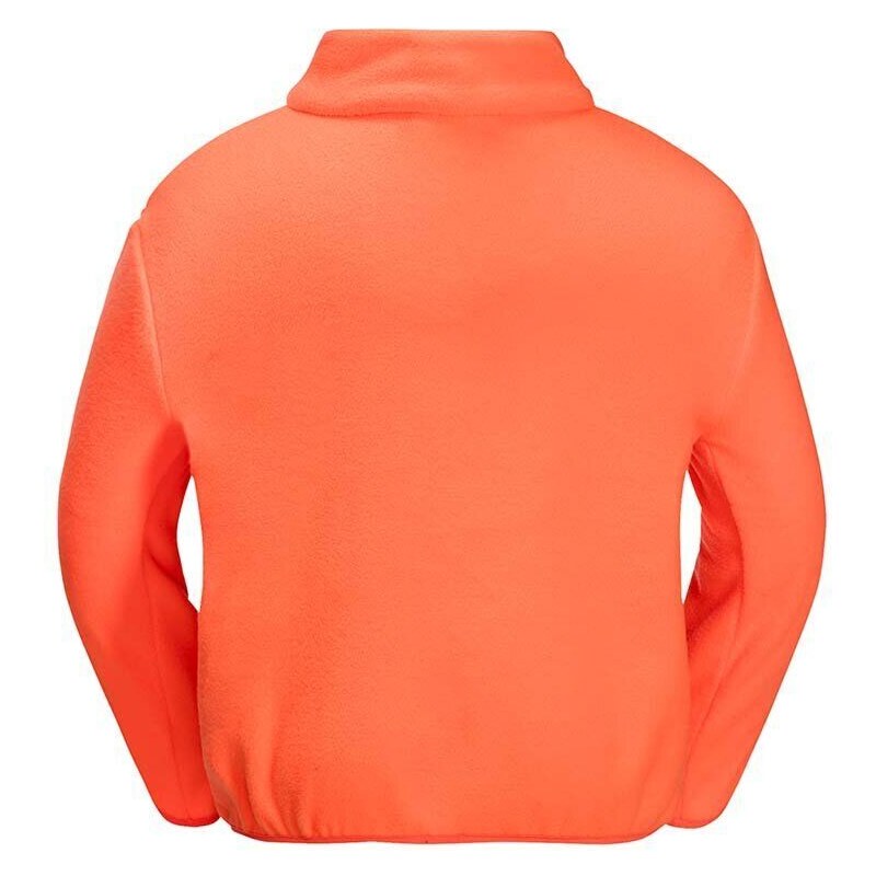 Dětská mikina Jack Wolfskin SMILEYWORLD MIDLAYER oranžová barva, hladká