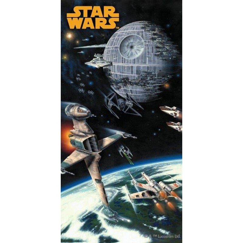 Jerry Fabrics Osuška Star Wars spaceships 75x150 cm