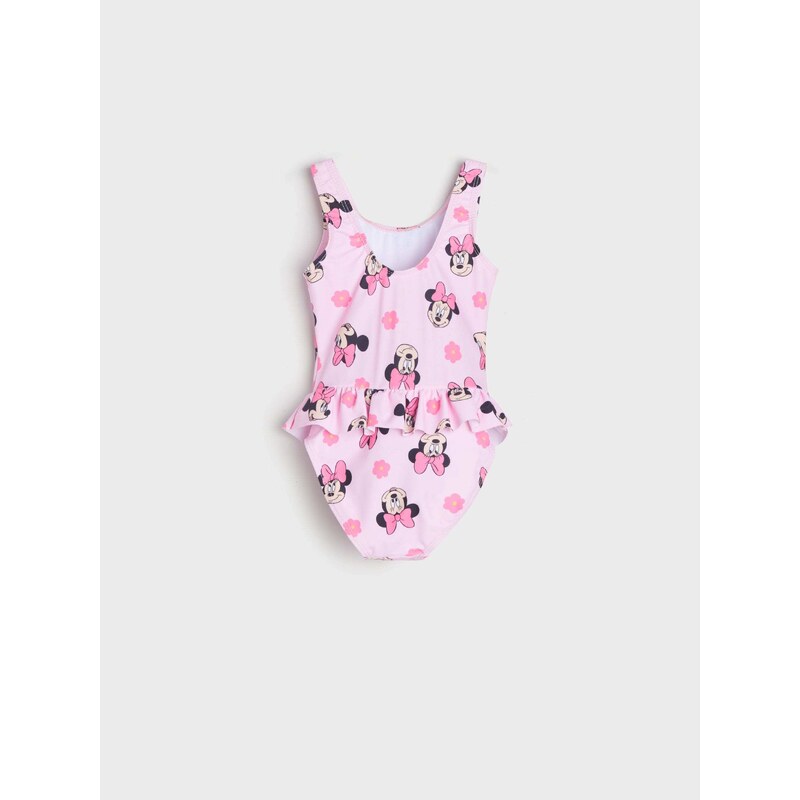Sinsay - Jednodílné plavky Minnie Mouse - pastelová růžová
