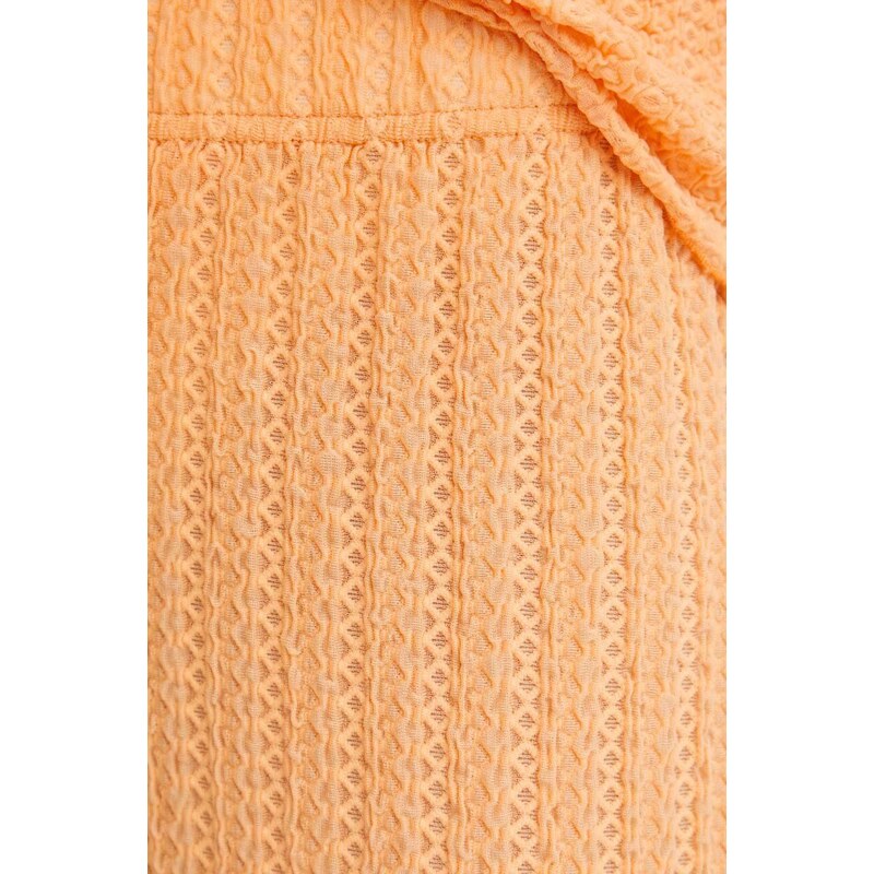 Kalhoty Résumé AllegraRS Pant dámské, oranžová barva, jednoduché, high waist, 20461120