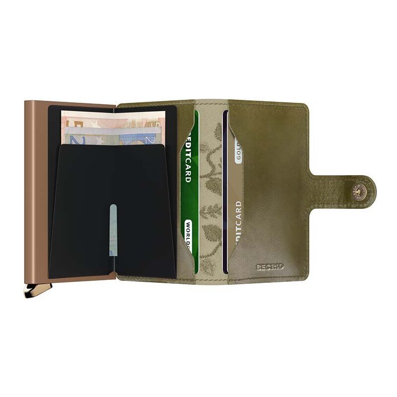 Kožená peněženka Secrid zelená barva, MSt-Olive