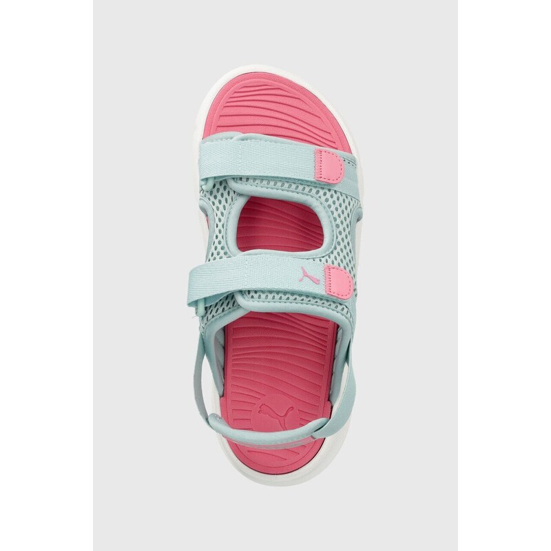 Dětské sandály Puma Evolve Jr tyrkysová barva