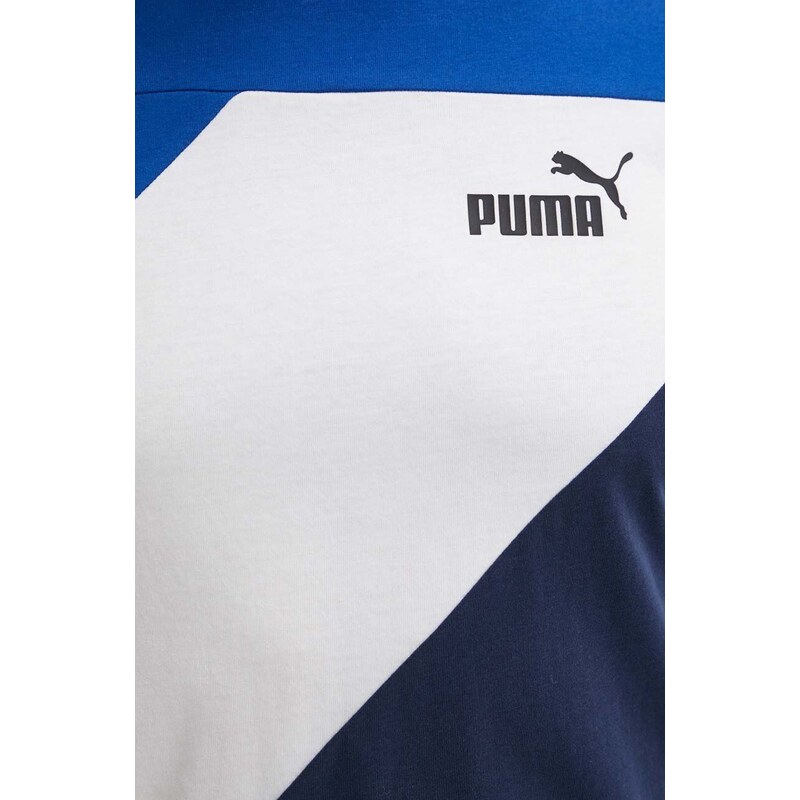 Bavlněné tričko Puma POWER tmavomodrá barva, 678929