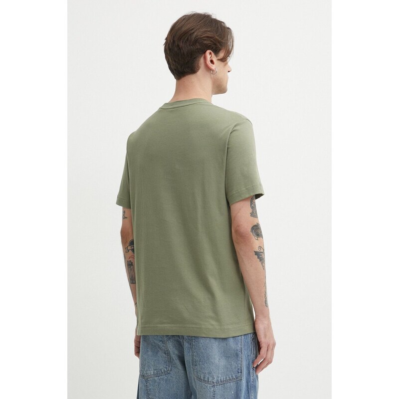 Bavlněné tričko Marc O'Polo zelená barva, s potiskem, 423201251066
