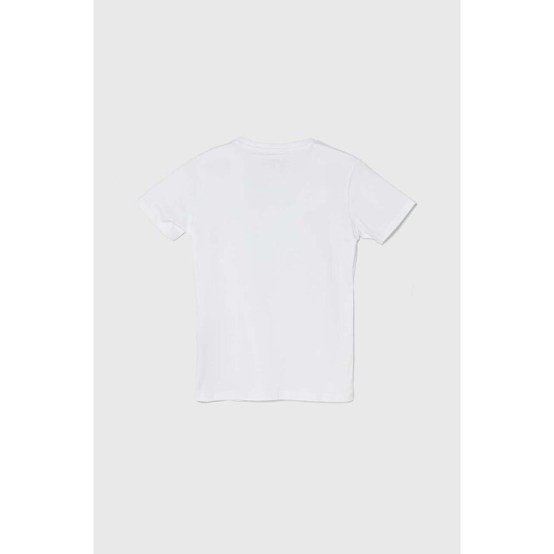 Dětské tričko Guess bílá barva, s potiskem