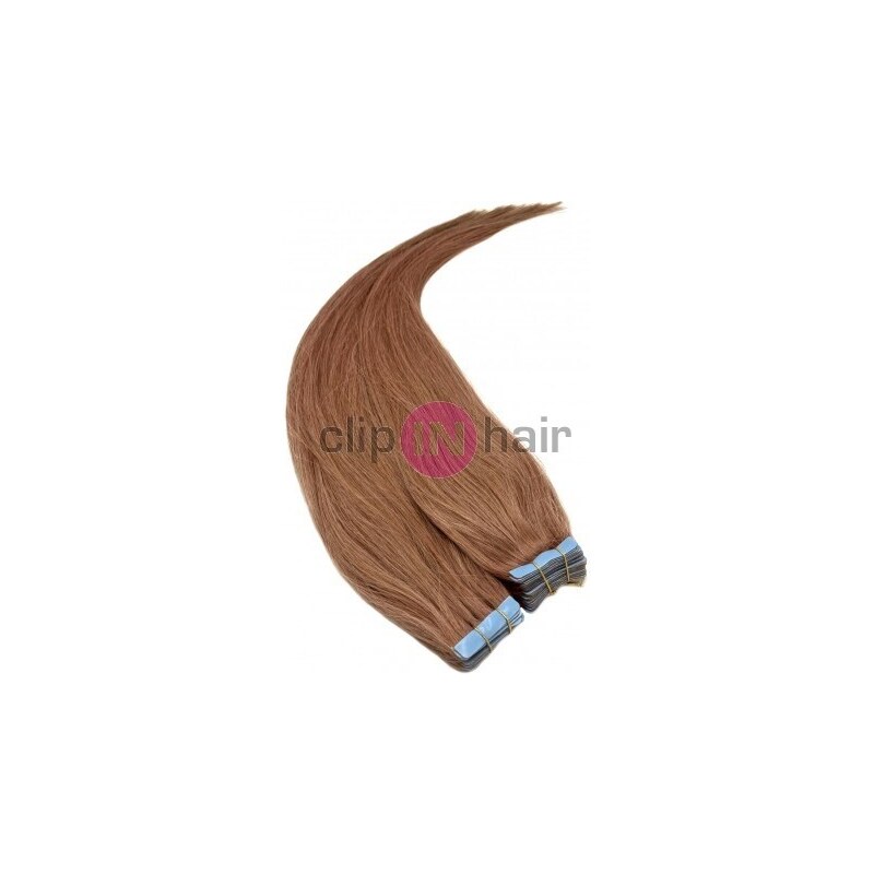 Clipinhair Vlasy pro metodu Invisible Tape / TapeX / Tape Hair / Tape IN 50cm -měděná