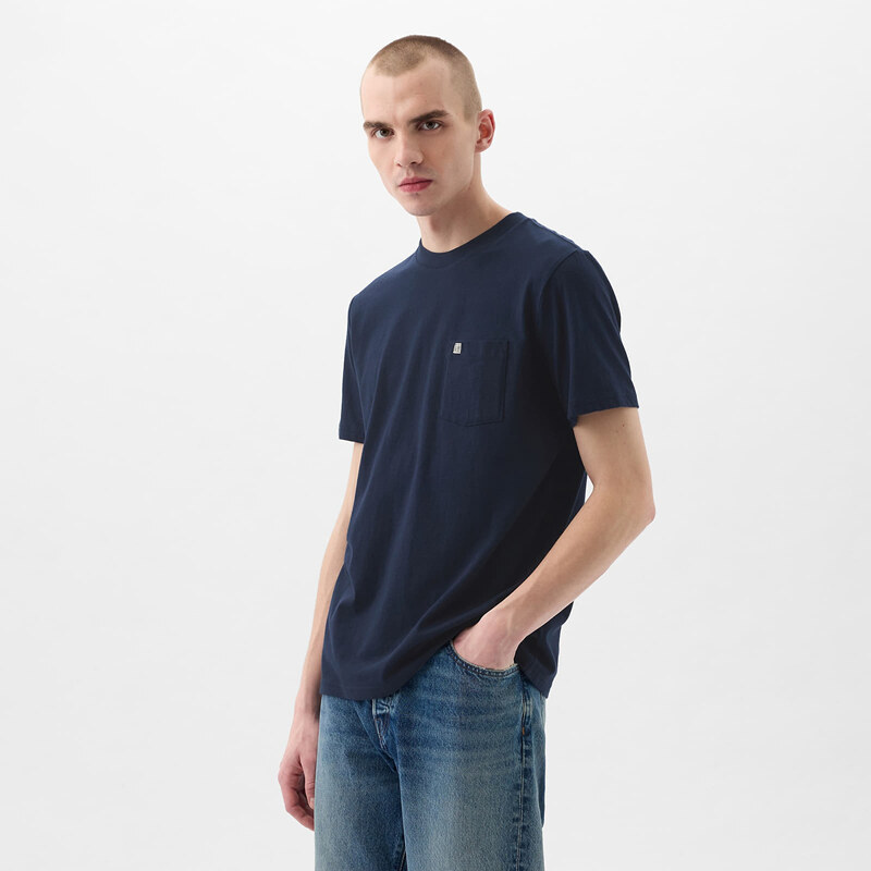 Tričko GAP Pocket Micro Logo Tee Tapestry Navy M