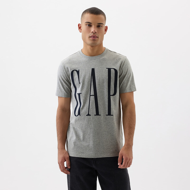 Tričko GAP Logo Tee Heather Grey M