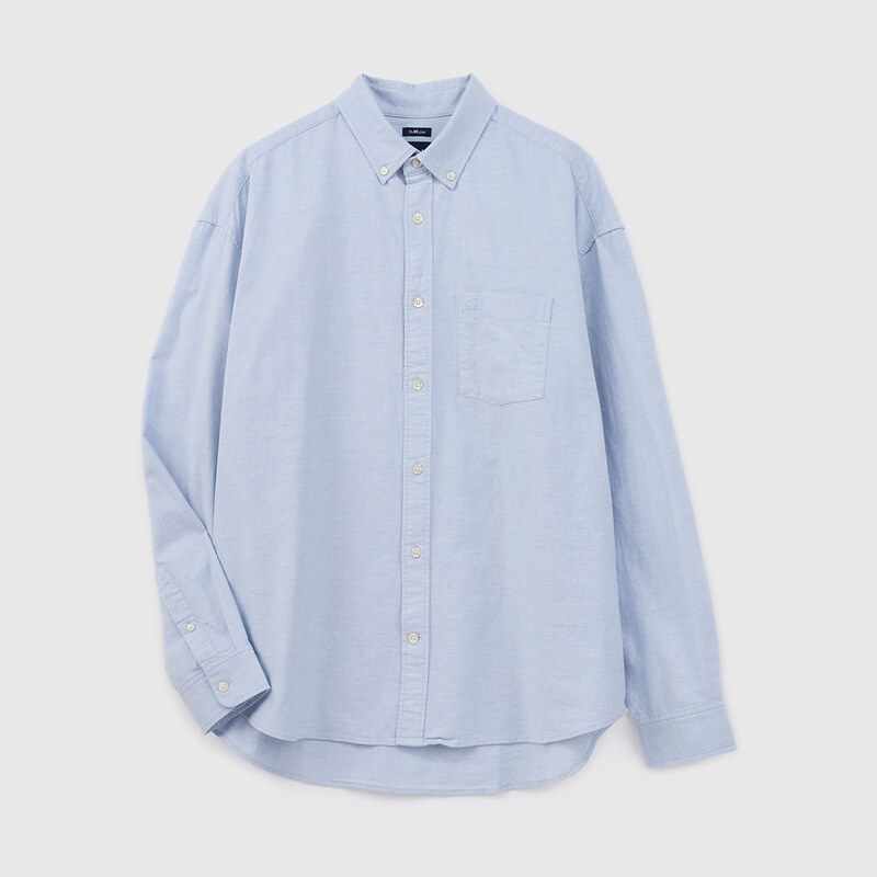 Pánská košile GAP Longsleeve Standard-Fit Oxford Logo Shirt Light Blue