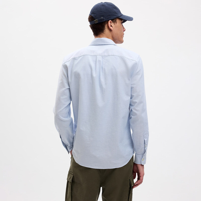 Pánská košile GAP Standard Oxford Shirt Light Blue